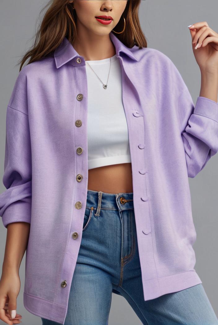 medium long tattered loose denim coat 102261