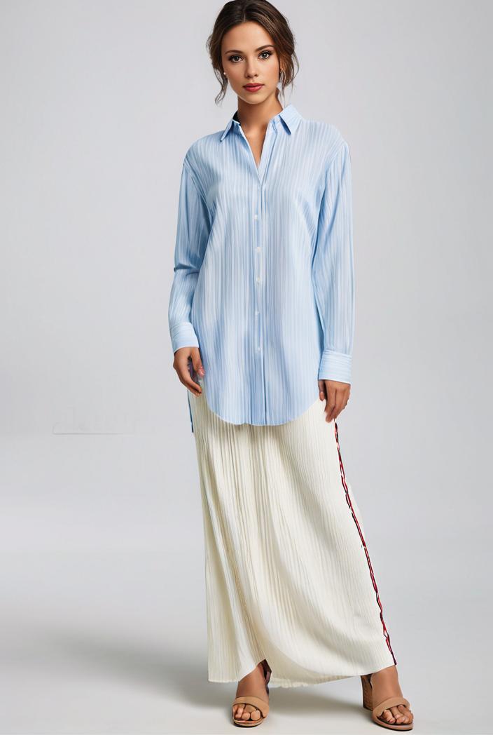 pleated high waist commuting temperament maxi dress 102944