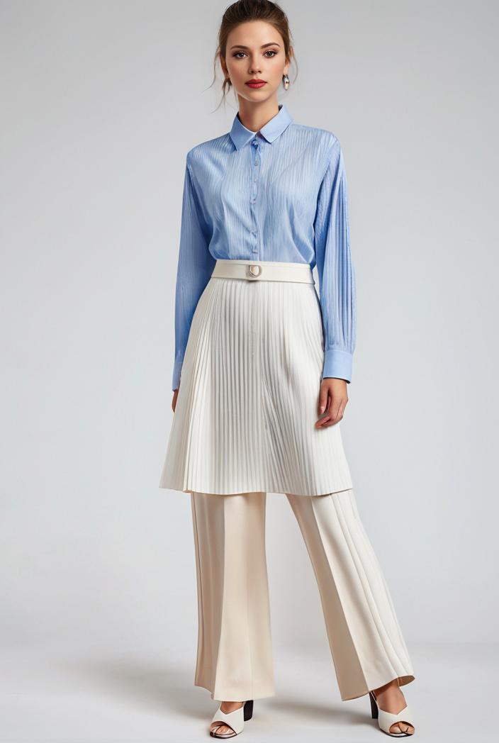 pleated high waist commuting temperament maxi dress 102942