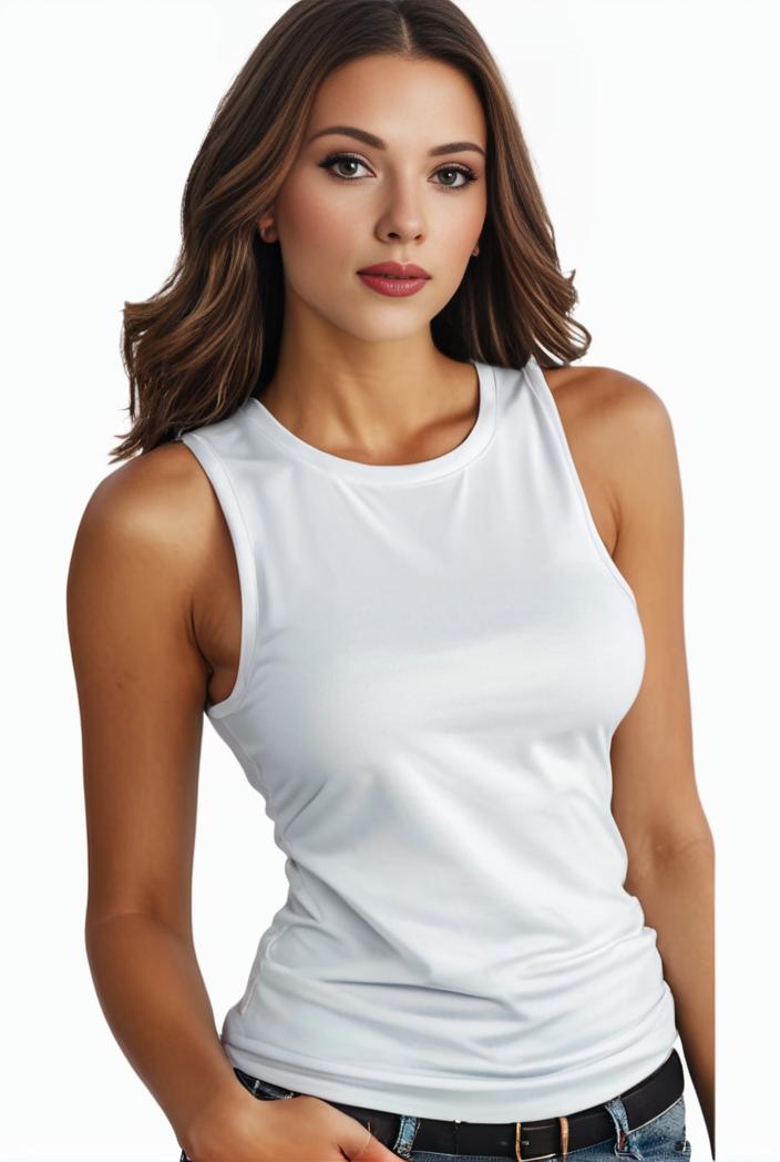 plus size basic tank top women s plus plain round neck medium stretch tank top 104863