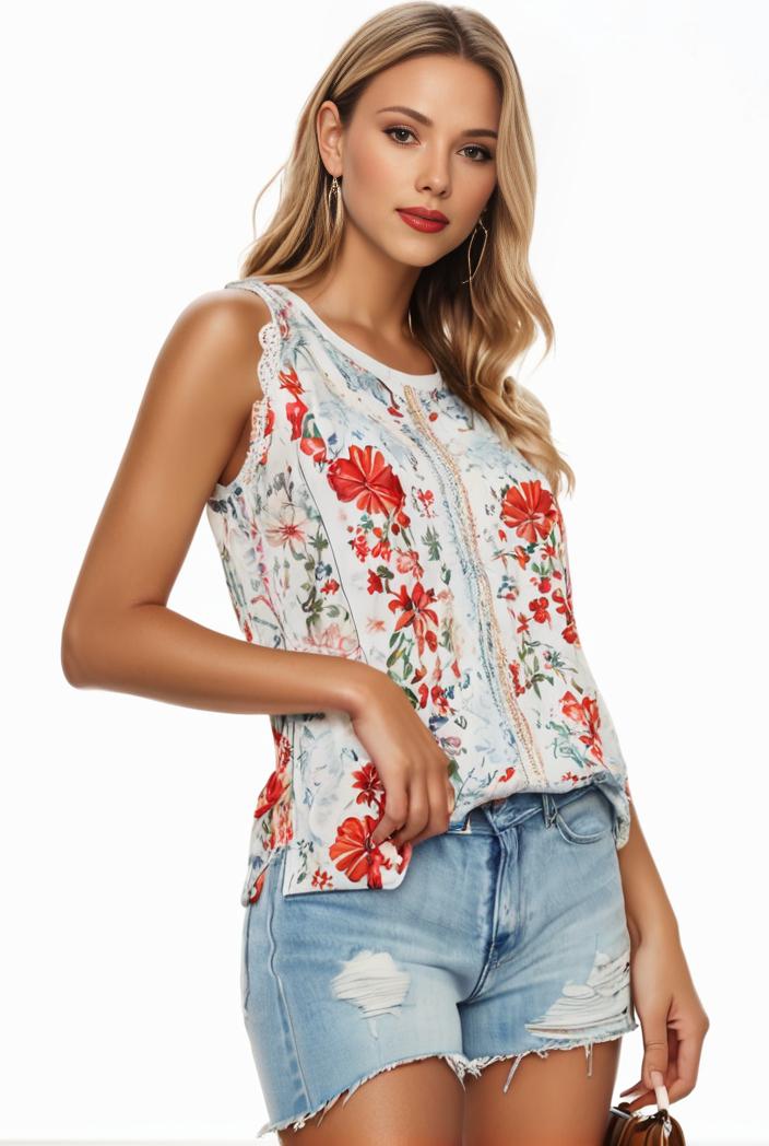 plus size boho tank top women s plus paisley print square neck medium stretch ruched tank top 104932