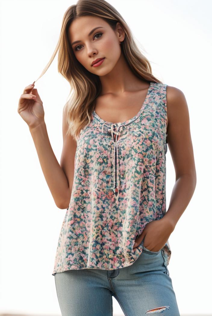 plus size boho tank top women s plus paisley print square neck medium stretch ruched tank top 104953