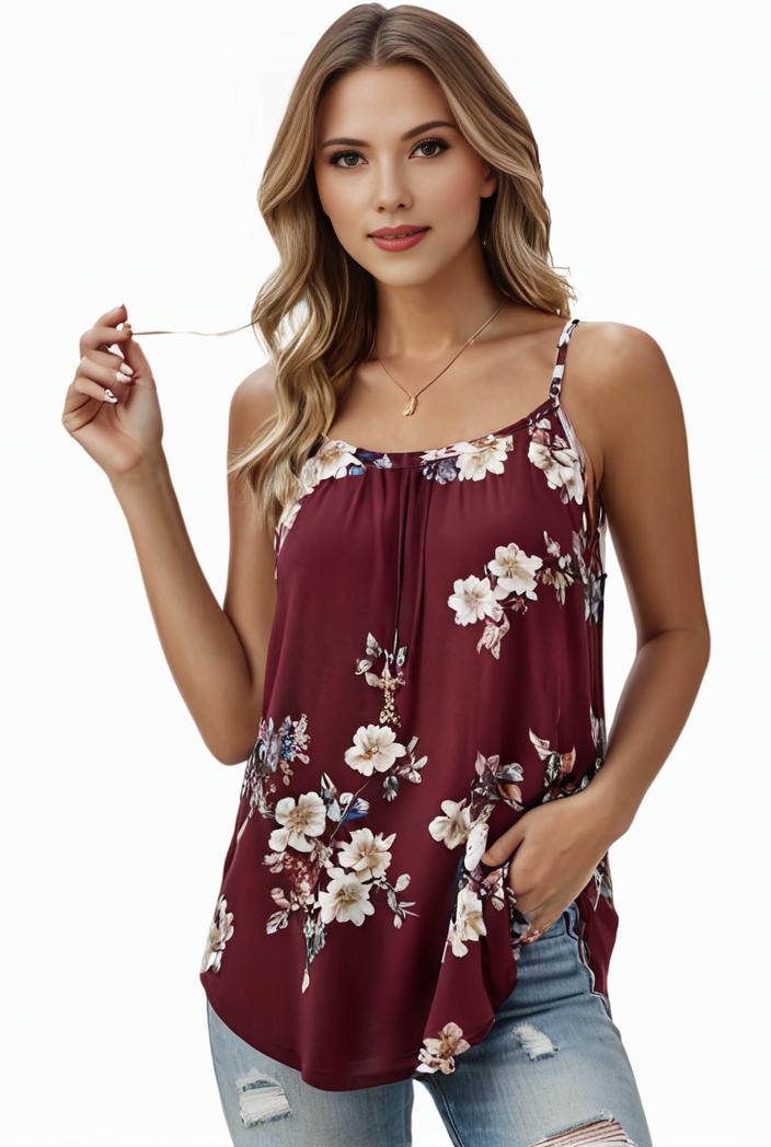 plus size boho tank top women s plus paisley print square neck medium stretch ruched tank top 104965