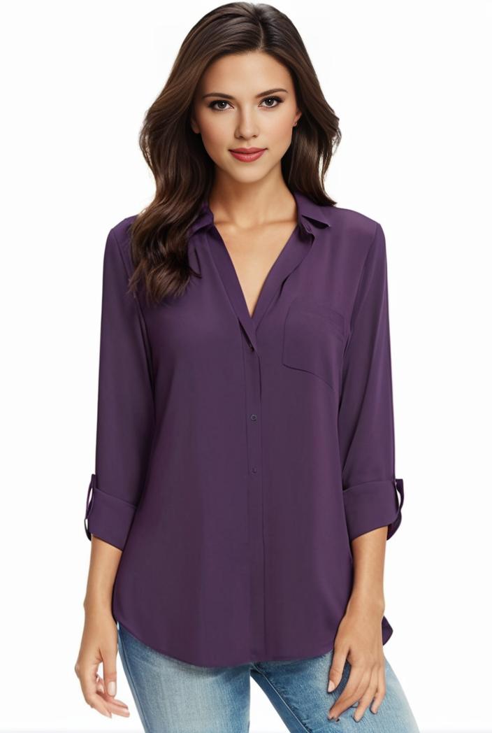 plus size casual blouse women s plus solid half sleeve turn down collar tunic top 105007