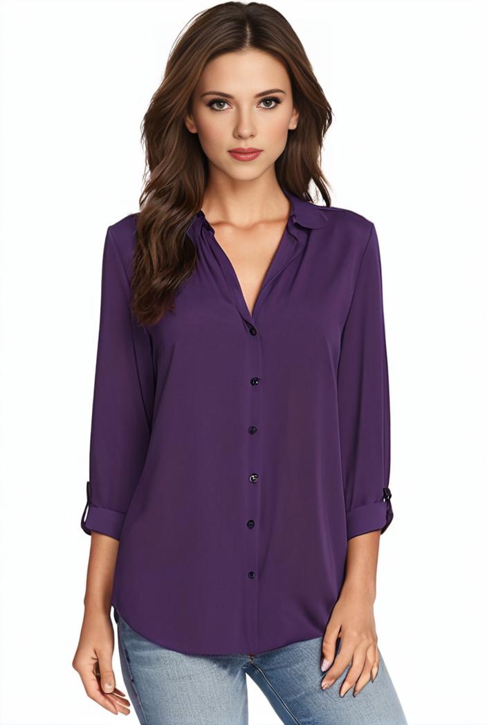 plus size casual blouse women s plus solid half sleeve turn down collar tunic top 105008
