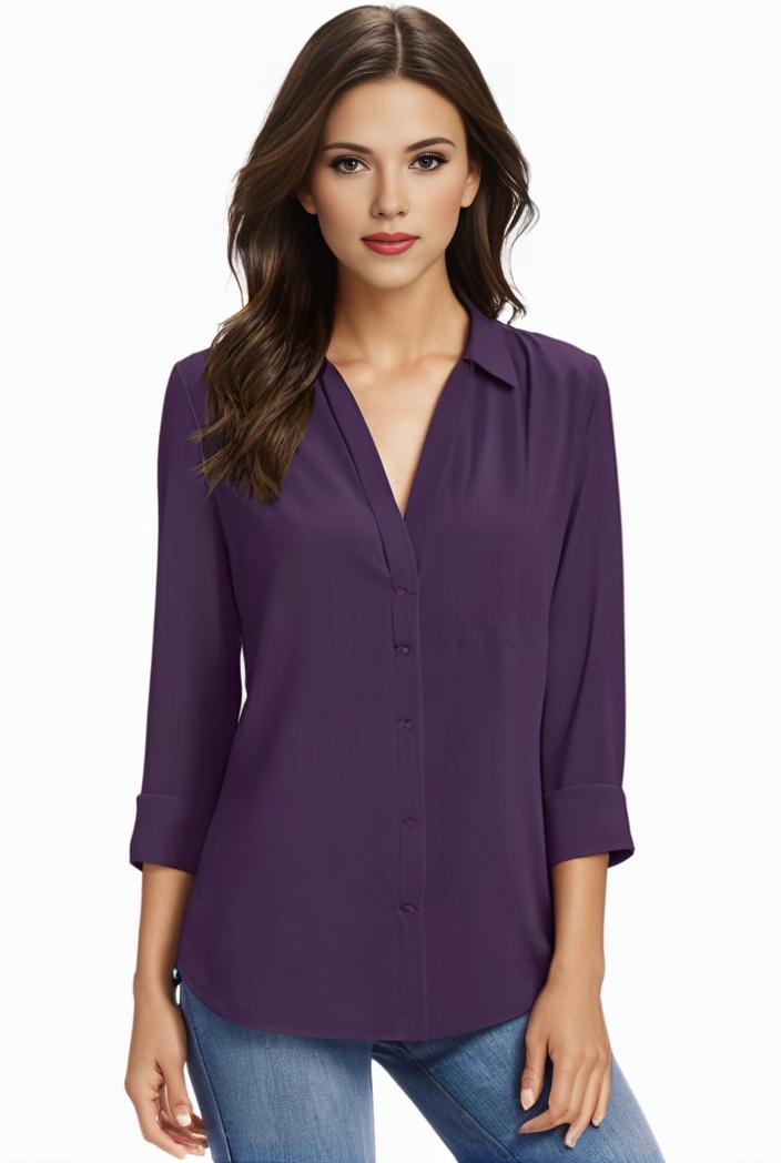 plus size casual blouse women s plus solid half sleeve turn down collar tunic top 105012