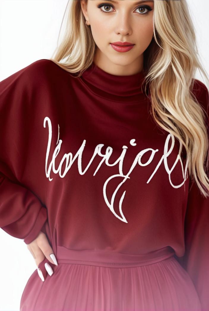 plus size casual sweatshirt women s plus ombre letter heart print raglan sleeve round neck slight stretch pullover sweatshirt 105362