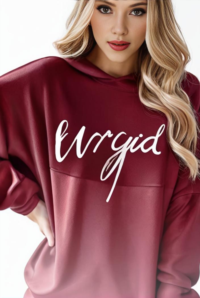 plus size casual sweatshirt women s plus ombre letter heart print raglan sleeve round neck slight stretch pullover sweatshirt 105368