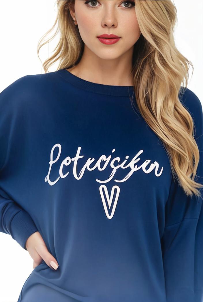 plus size casual sweatshirt women s plus ombre letter heart print raglan sleeve round neck slight stretch pullover sweatshirt 105379