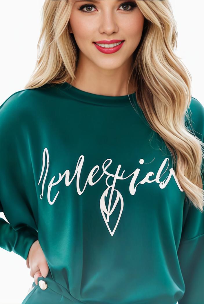 plus size casual sweatshirt women s plus ombre letter heart print raglan sleeve round neck slight stretch pullover sweatshirt 105399
