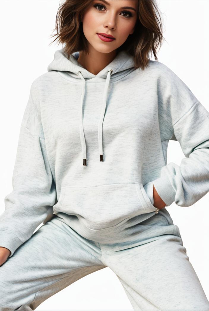 plus size casual sweatshirt women s plus solid waffle long sleeve drawstring hooded pullover sweatshirt with kangaroo pockets casual tops for fall winter women s clothing 105459