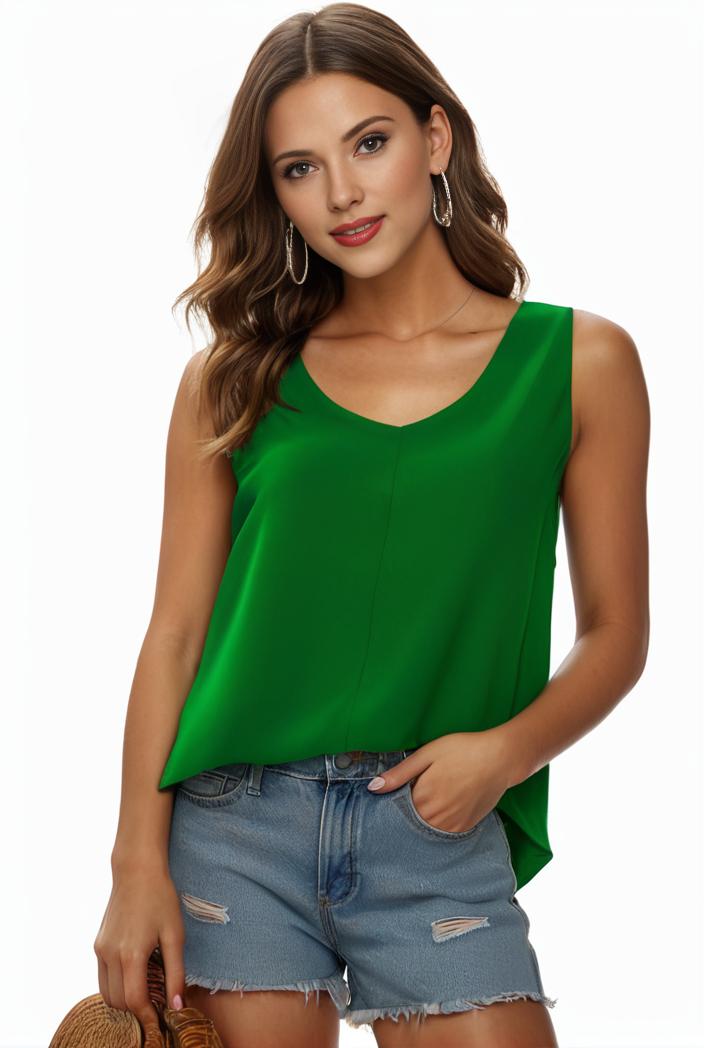 plus size casual tank top women s plus solid square neck pleated medium stretch tank top 105689