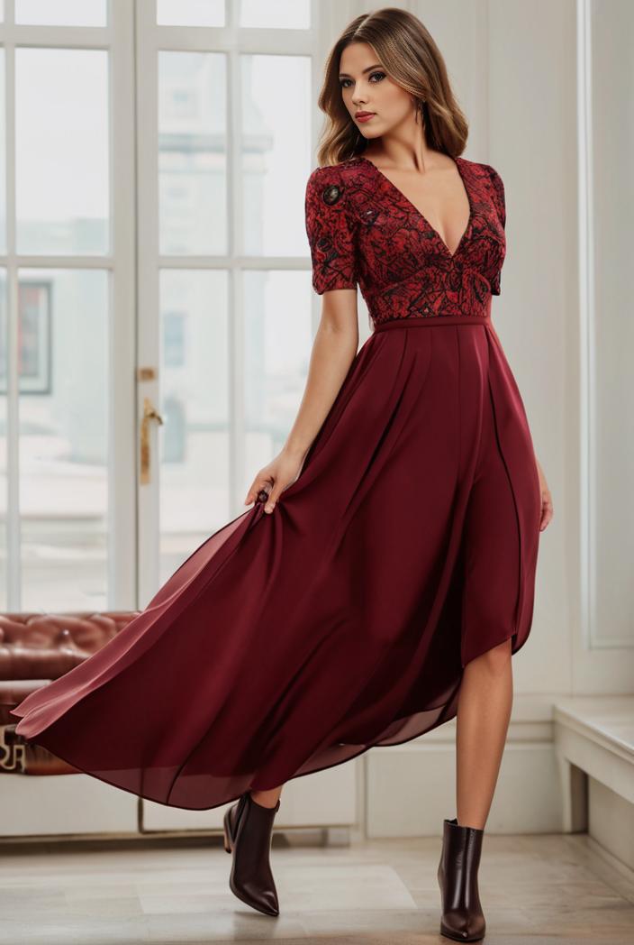 3 4 sleeve sheer sequin stripe high low hem evening dress 129742