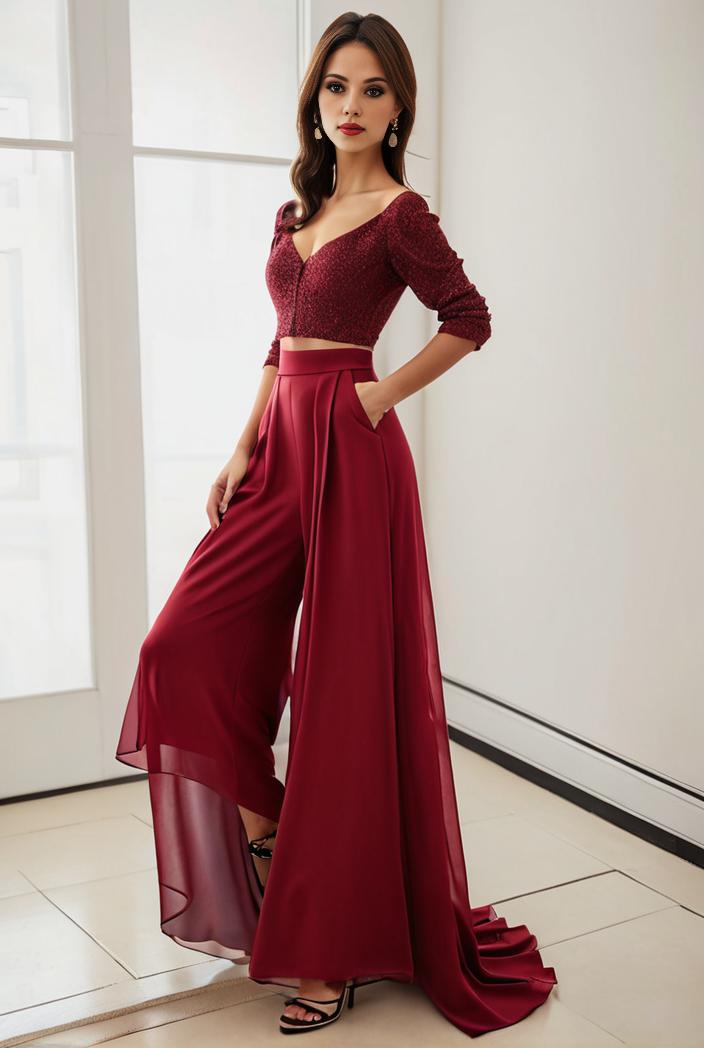 3 4 sleeve sheer sequin stripe high low hem evening dress 129748