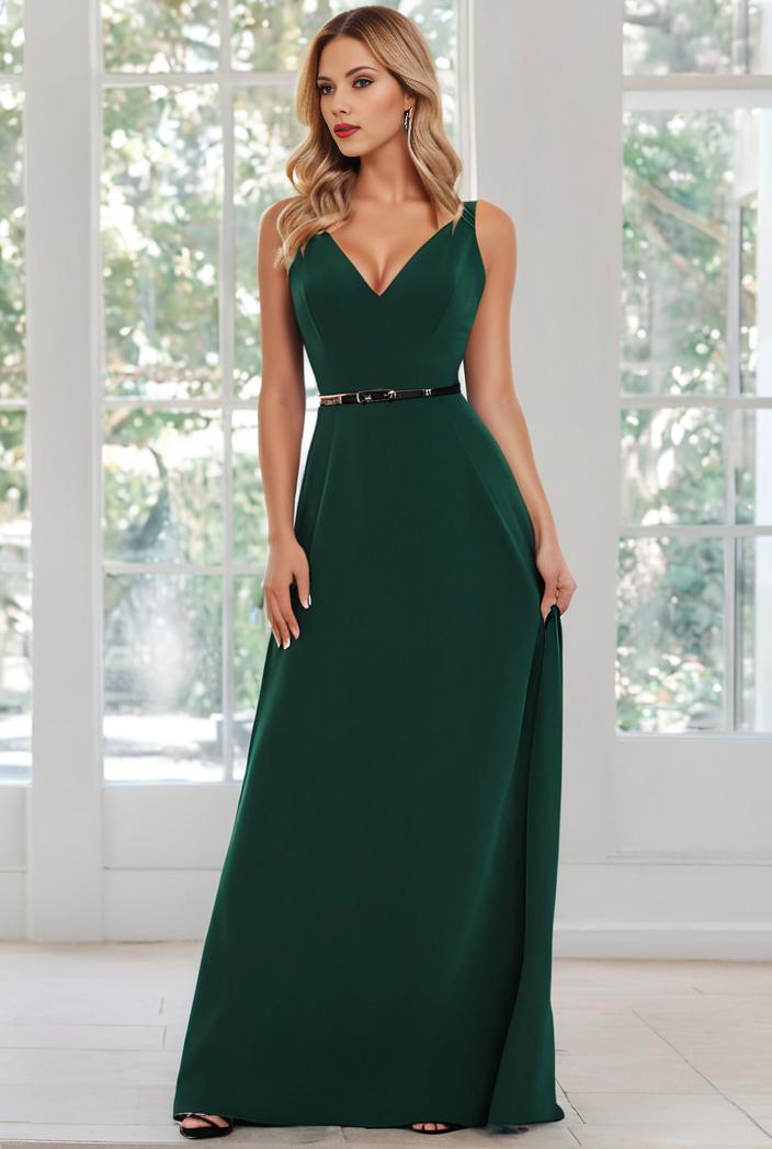 flowy chiffon one shoulder with three straps bridesmaid dress 142360