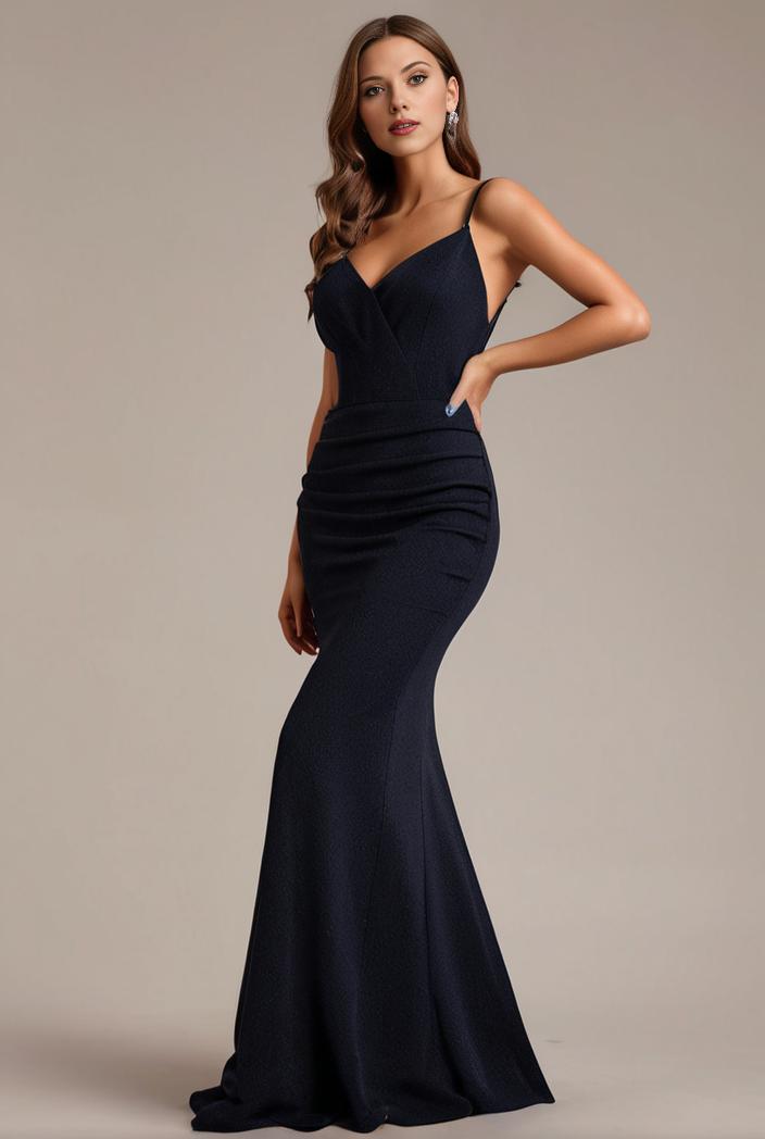 glitter spaghetti strap u veck open back bodycon stretchy evening dress 142712