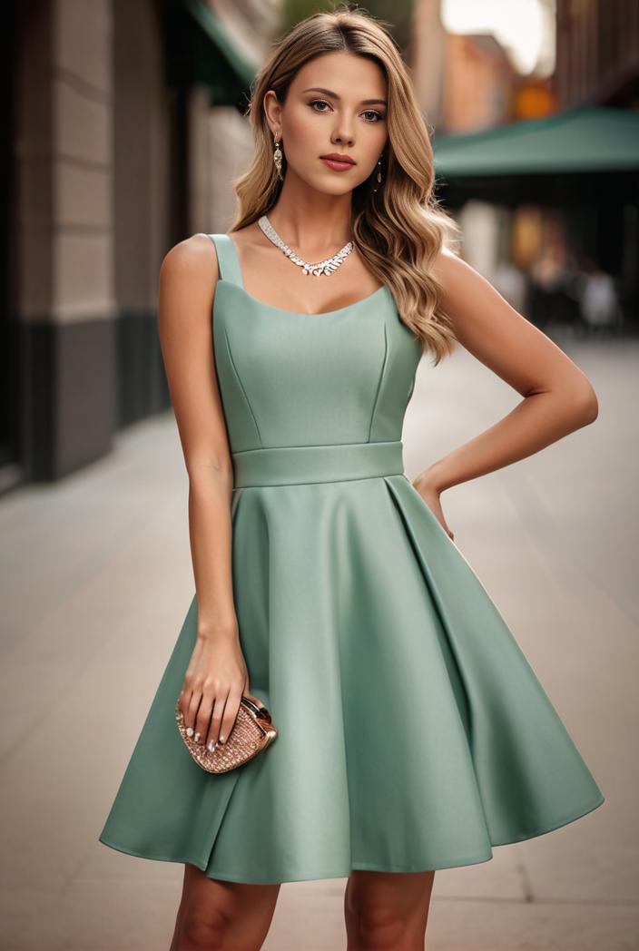 pleated satin a line double spaghetti strap v neck homecoming dress 146703