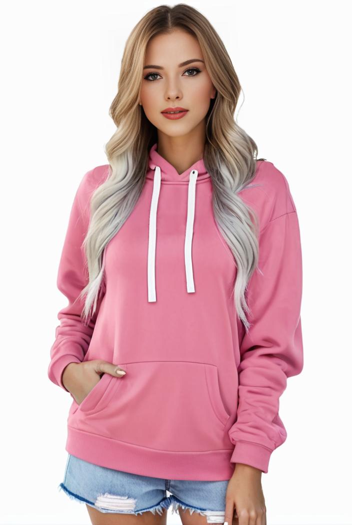 plus size casual sweatshirt women s plus solid cut out long sleeve slight stretch drawstring hoodie with pocket 149178