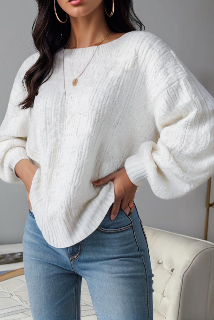 plus size casual sweatshirt women s plus solid waffle pattern long sleeve round neck sweatshirt 149219