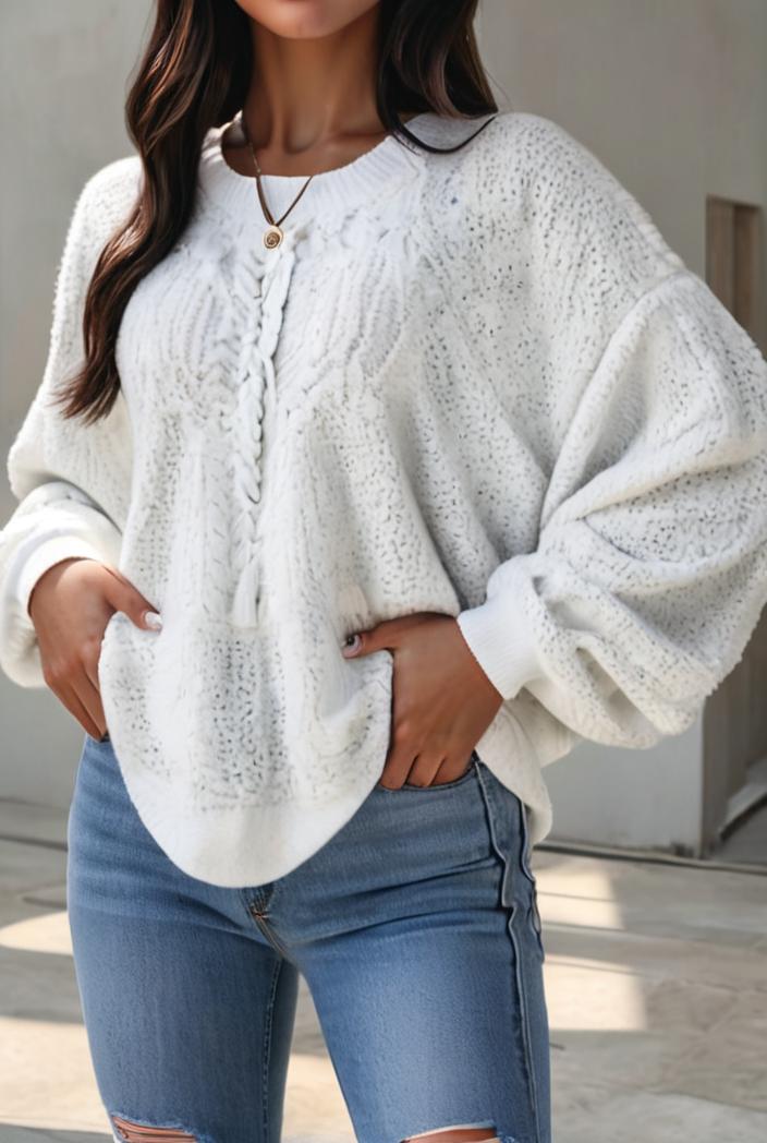 plus size casual sweatshirt women s plus solid waffle pattern long sleeve round neck sweatshirt 149224