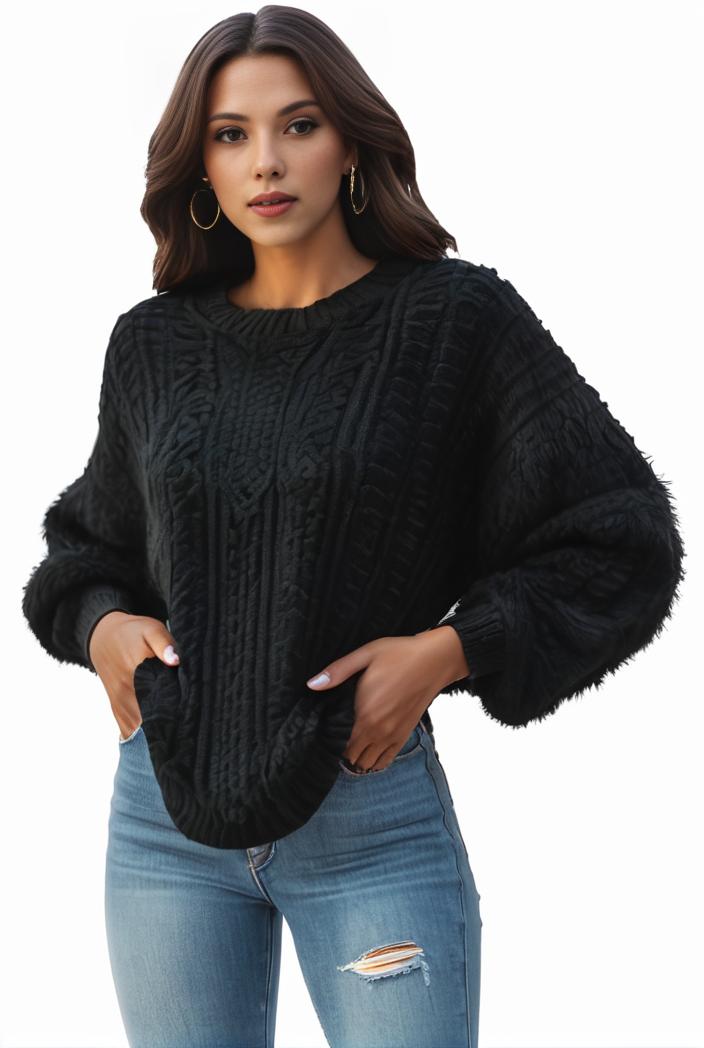 plus size casual sweatshirt women s plus solid waffle pattern long sleeve round neck sweatshirt 149236