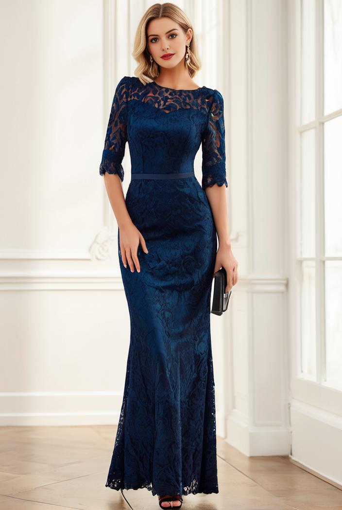 3 4 sleeve bodycon plunging back sequin evening dress 132201
