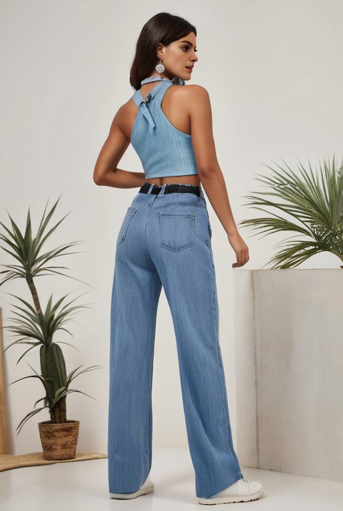 relaxed fit denim jumpsuit with slant pockets non elastic washed denim overalls women s denim apparel 101562