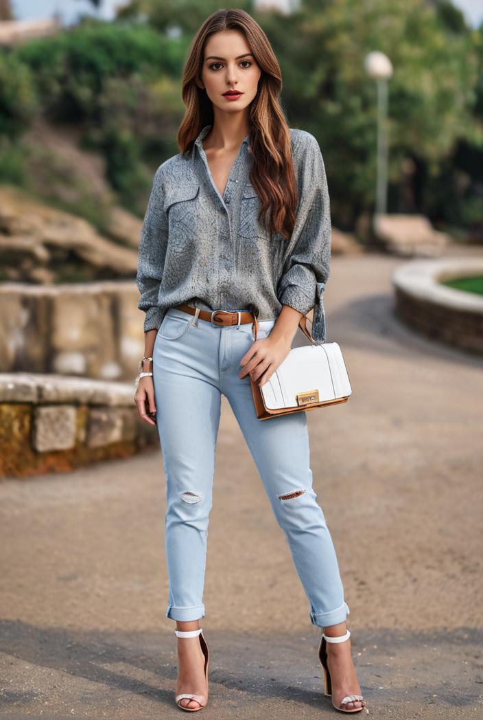 ripped light blue skinny jeans with frayed distressed legs 102124