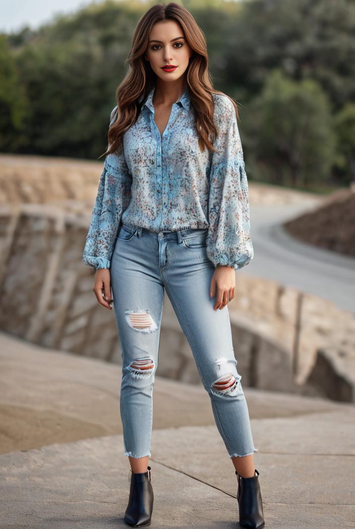 ripped light blue skinny jeans with frayed distressed legs 102130