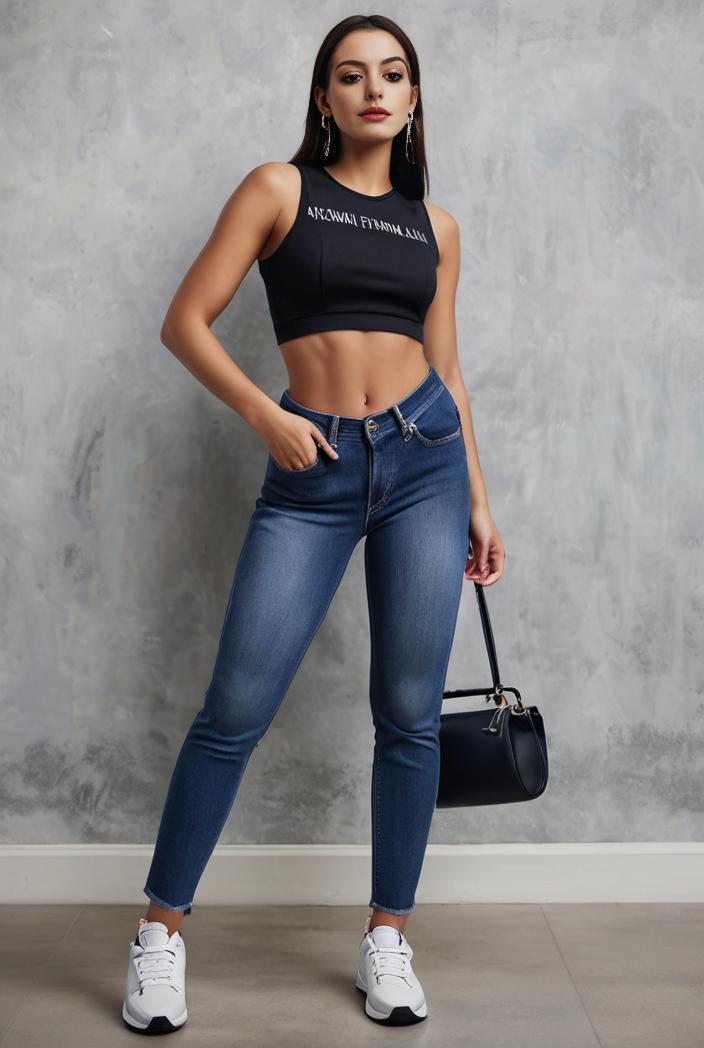 slim fit drawstring denim jeans with elastic waist for women 106283