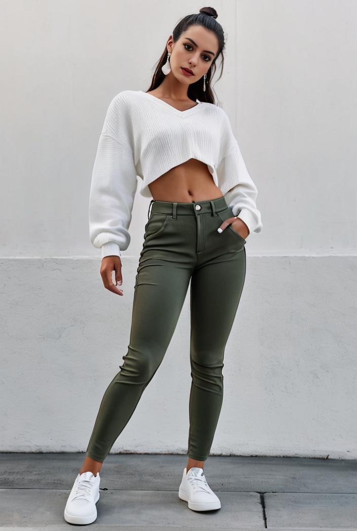 slim fit drawstring denim jeans with elastic waist for women 106285