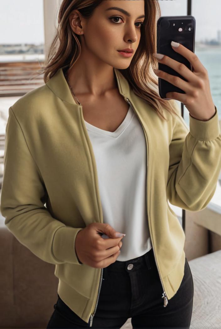 sophisticated split front blazer with long sleeves 107234