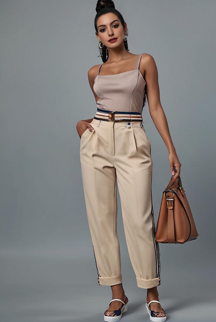 stylish sleeveless jumpsuit with tie waist and flap pockets for women 108882