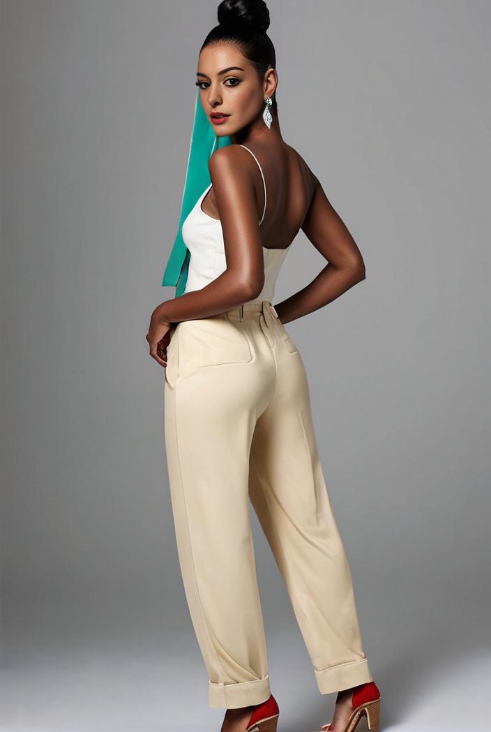 stylish sleeveless jumpsuit with tie waist and flap pockets for women 108900