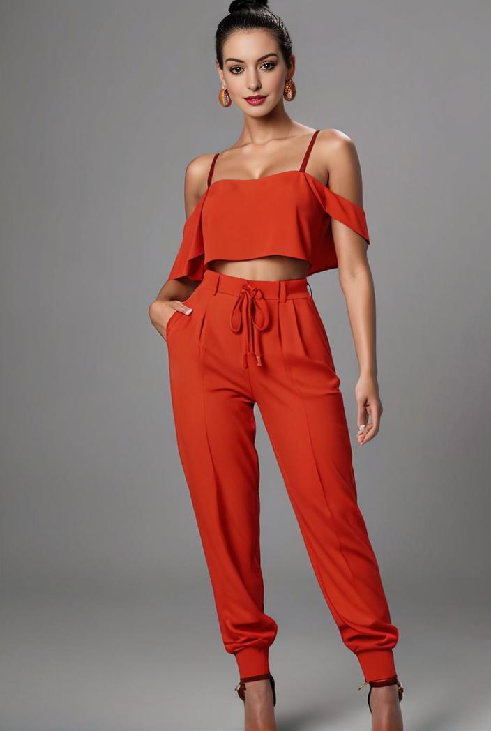 stylish sleeveless jumpsuit with tie waist and flap pockets for women 108920