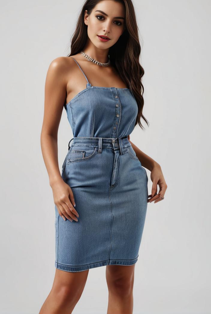 blue denim jumpsuit with distressed ripped details for women 115919