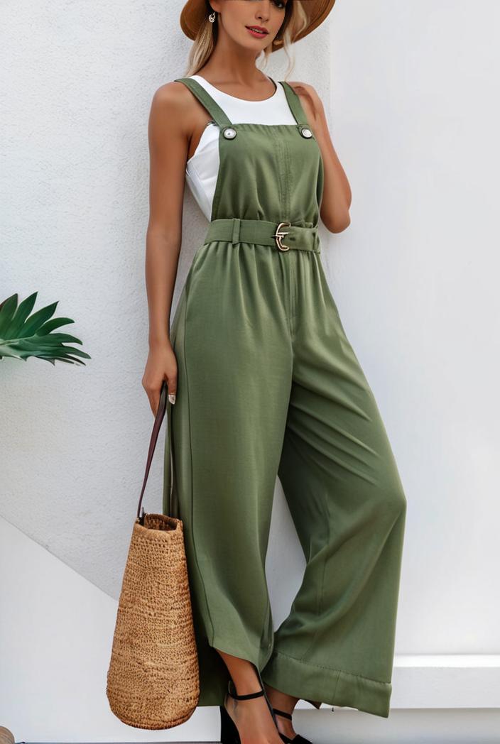 boho sleeveless long jumpsuit with pockets women s casual baggy overall 116926