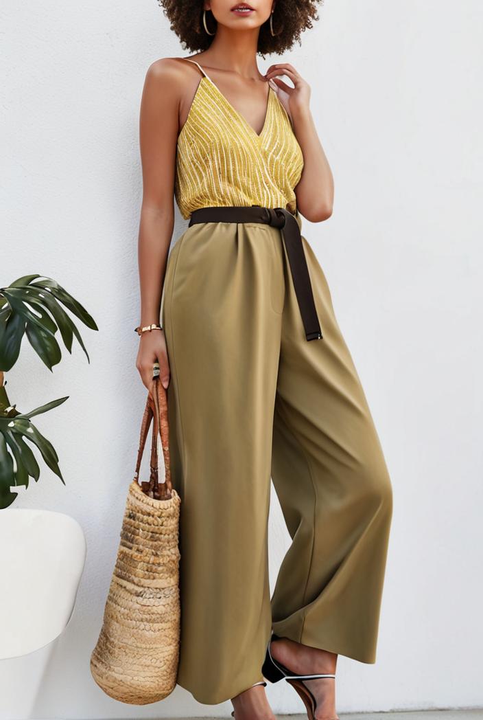 boho sleeveless long jumpsuit with pockets women s casual baggy overall 116936