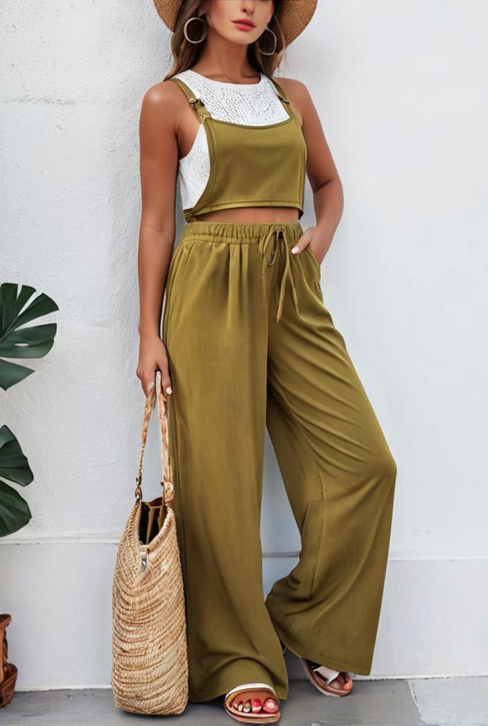 boho sleeveless long jumpsuit with pockets women s casual baggy overall 116938