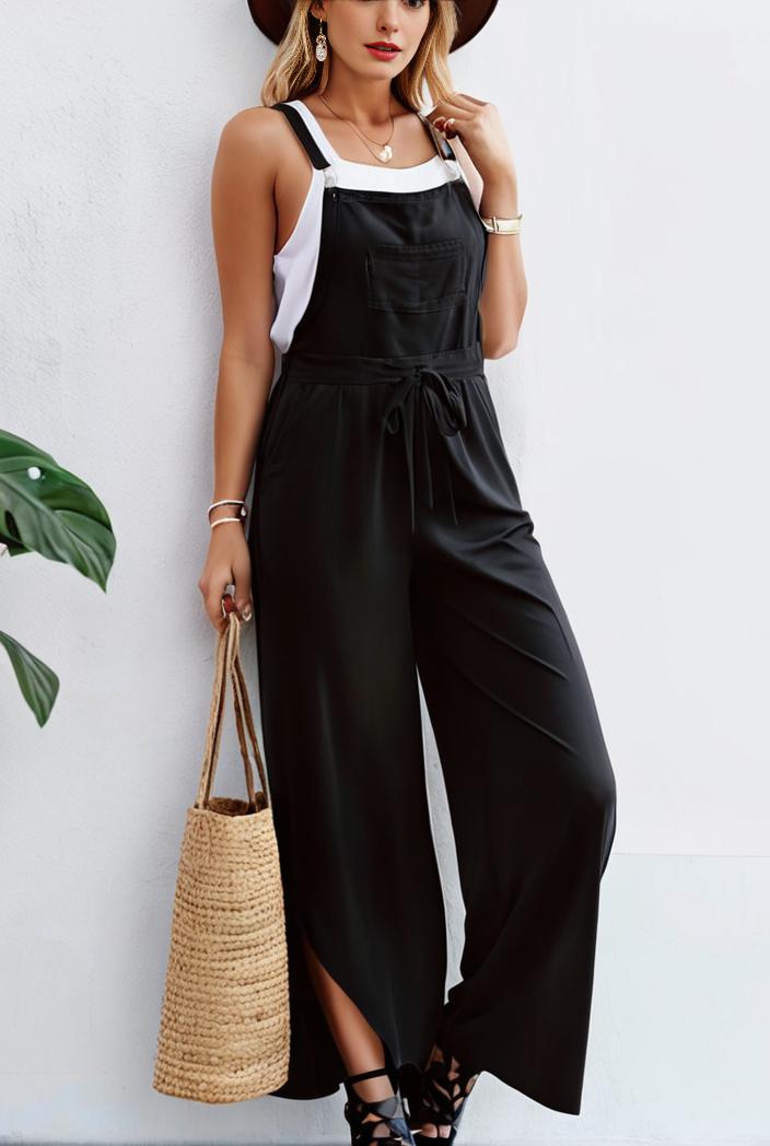 boho sleeveless long jumpsuit with pockets women s casual baggy overall 116941