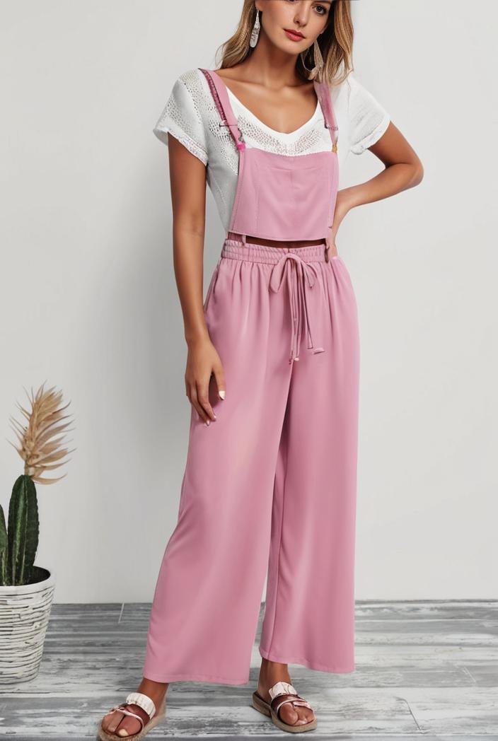 boho sleeveless long jumpsuit with pockets women s casual baggy overall 116957