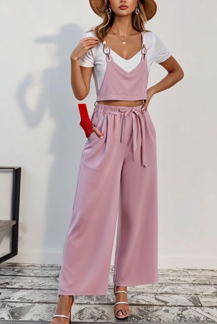 boho sleeveless long jumpsuit with pockets women s casual baggy overall 116958