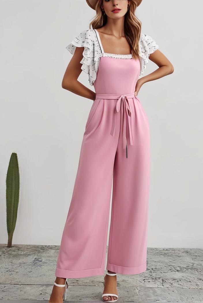 boho sleeveless long jumpsuit with pockets women s casual baggy overall 116961