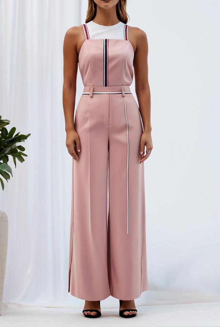 boho sleeveless long jumpsuit with pockets women s casual baggy overall 116978