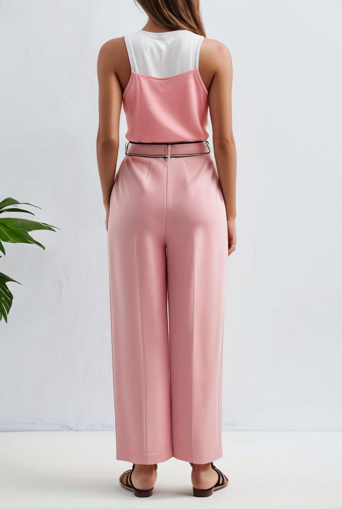 boho sleeveless long jumpsuit with pockets women s casual baggy overall 116980