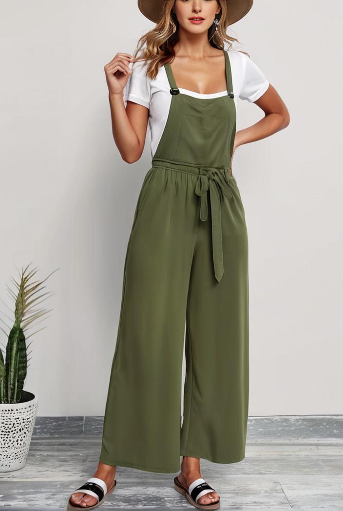 boho sleeveless long jumpsuit with pockets women s casual baggy overall 116989