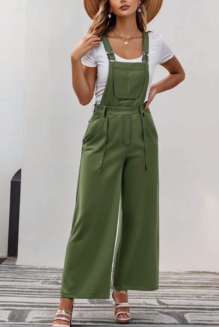 boho sleeveless long jumpsuit with pockets women s casual baggy overall 116990