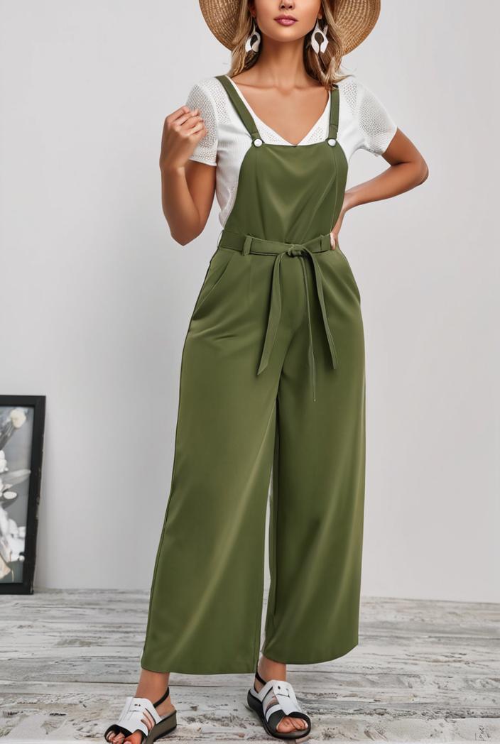 boho sleeveless long jumpsuit with pockets women s casual baggy overall 116991