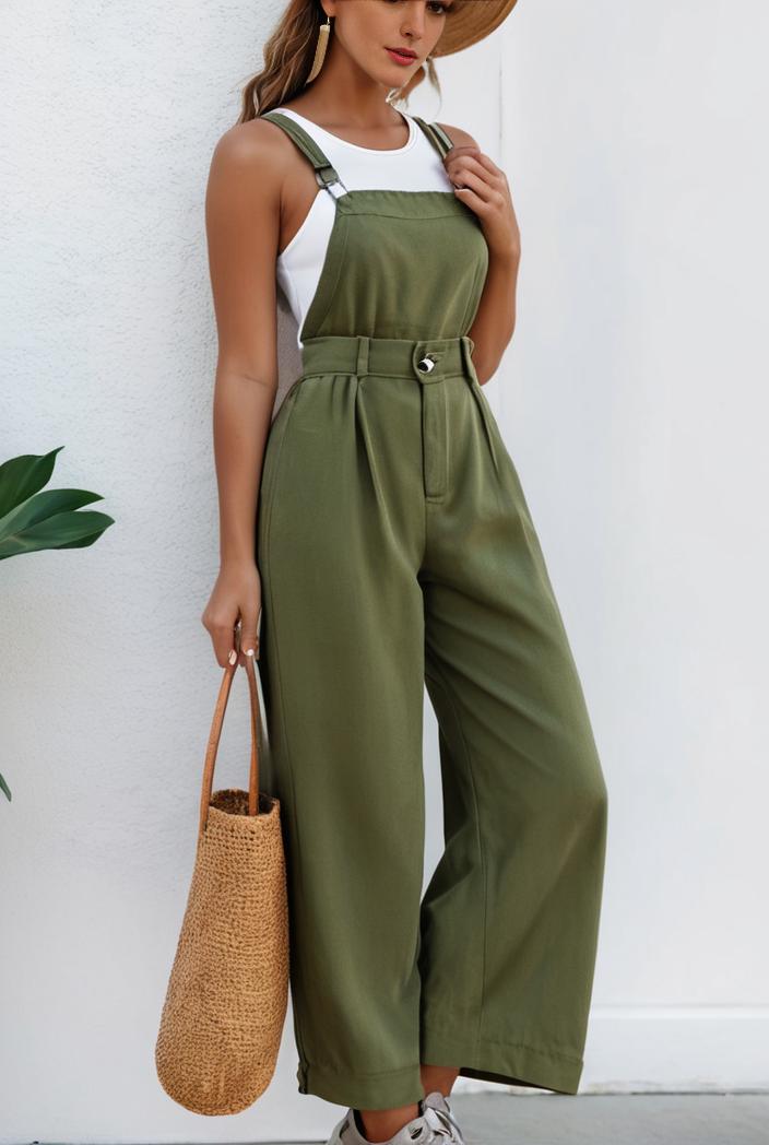 boho sleeveless long jumpsuit with pockets women s casual baggy overall 116998