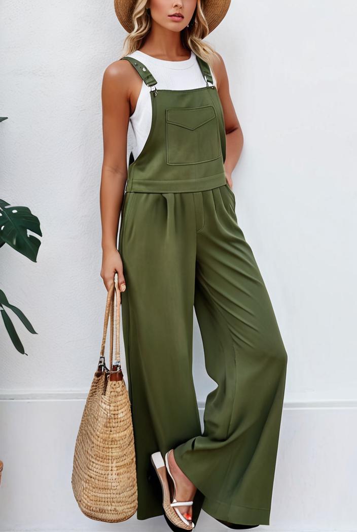 boho sleeveless long jumpsuit with pockets women s casual baggy overall 117002